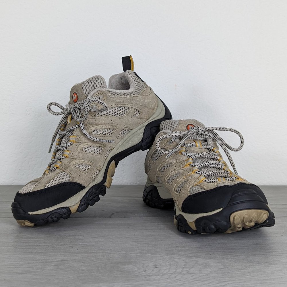 Merrell Moab Ventilator Women's Leather & Mesh Vibram Sole Hiking Shoe sz 8.5